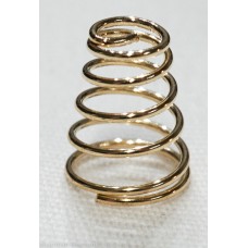 Gold Plated Spring 5mm TD, 8mm BD, 10mm H, 0.6mm WT